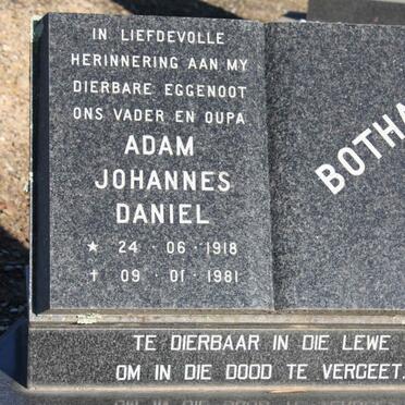 BOTHA Adam Johannes Daniel 1918-1981