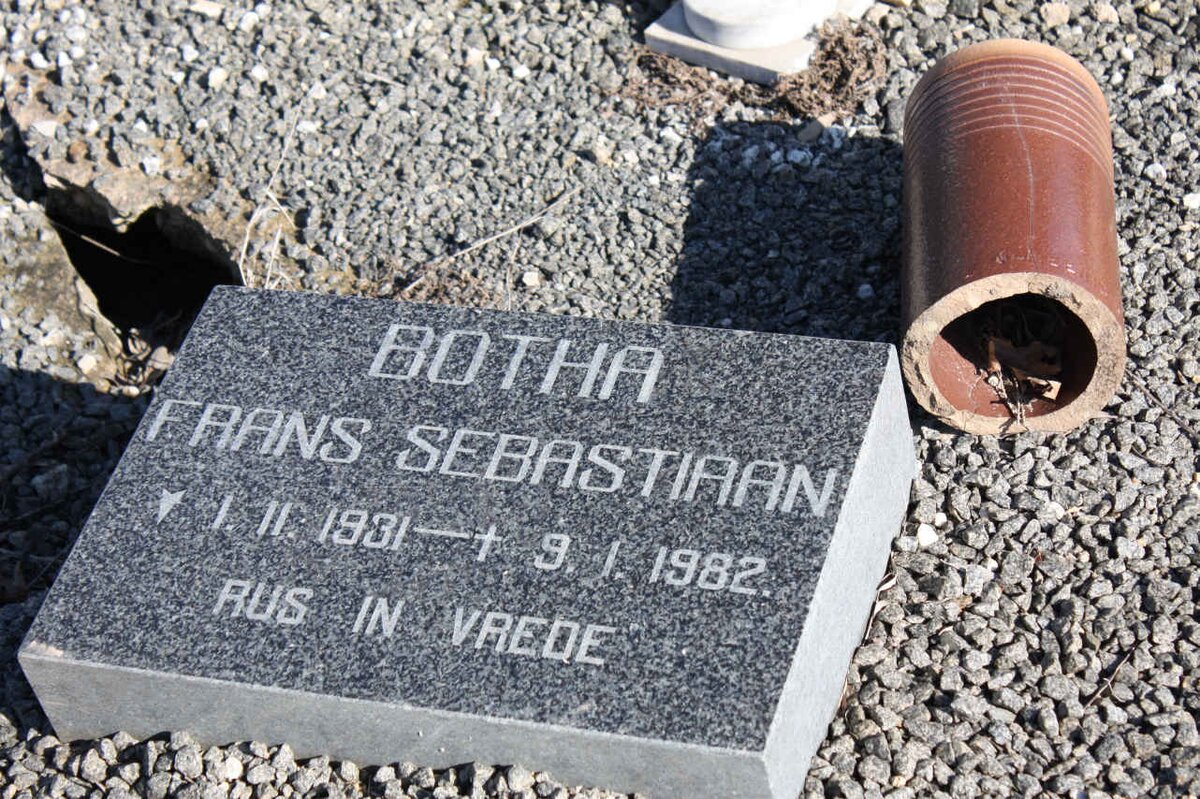 BOTHA Frans Sebastiaan 1931-1982
