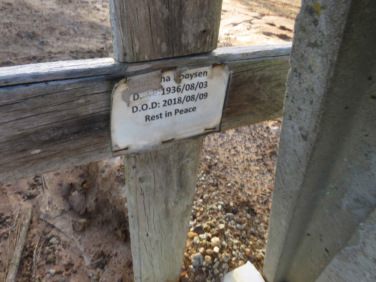 BOOYSEN Christina 1936-2018
