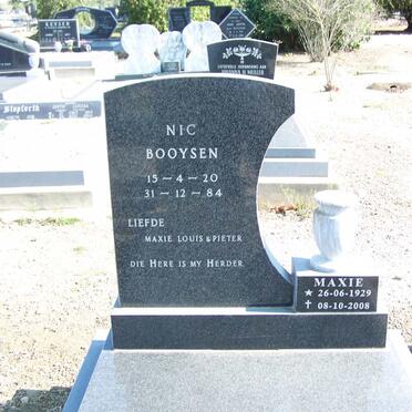 BOOYSEN Nic 1920-1984 &amp; Maxie 1929-2008