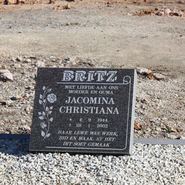 BRITZ Jacomina Christiana 1944-2002