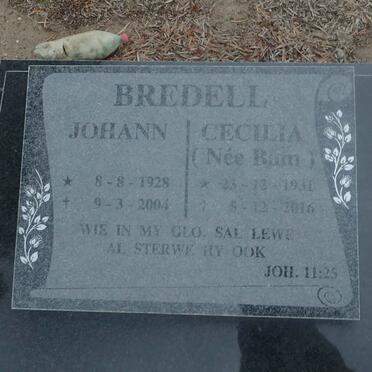 BREDELL Johann 1928-2004 & Cecilia BAM 1931-2016