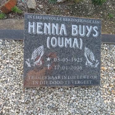 BUYS Henna 1925-2006