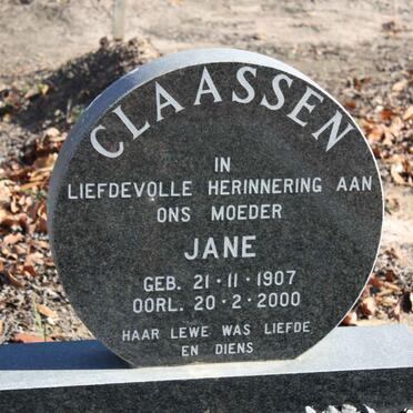 CLAASSEN Jane 1907-2000