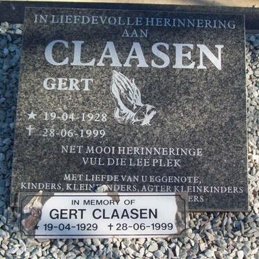 CLAASEN Gert 1928/9-1999