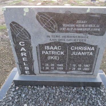 CARELSE Isaac Patrick 1949-2009 & Chrisna Juanita 1967-2005