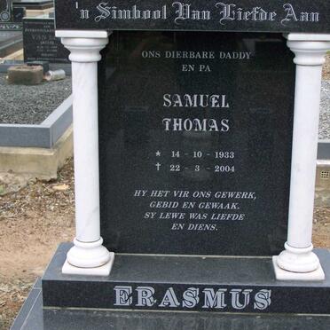 ERASMUS Samuel Thomas 1933-2004