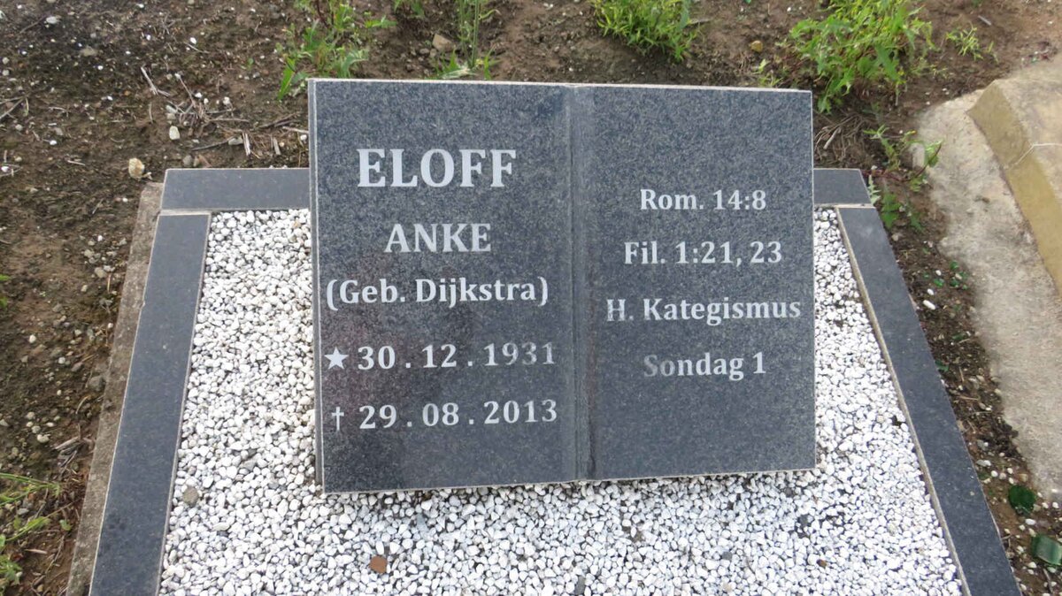 ELOFF Anke nee DIJKSTRA 1931-2013