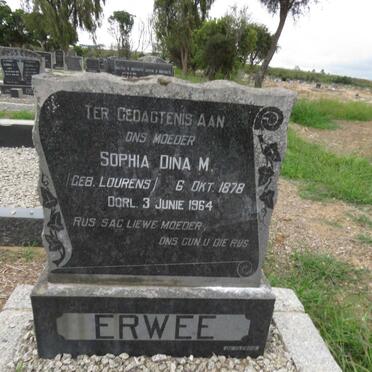 ERWEE Sophia Dina M. nee LOURENS 1878-1964