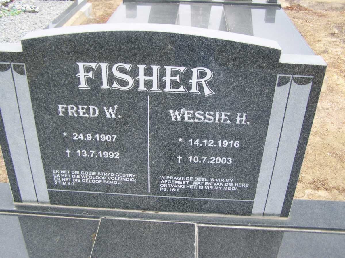 FISHER Fred W. 1907-1992 &amp; Wessie H. 1916-2003