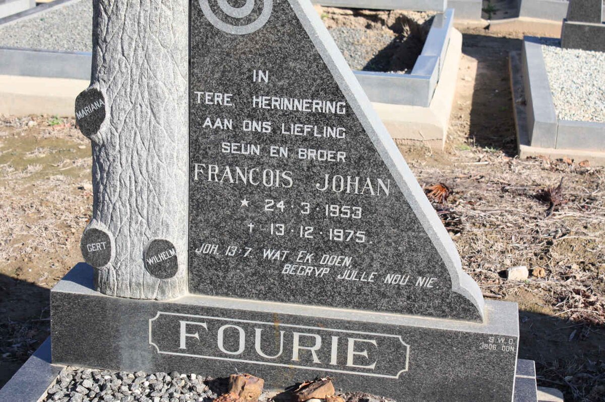 FOURIE Francois Johan 1953-1975