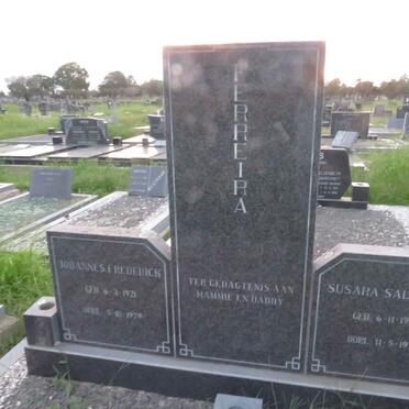 FERREIRA Johannes S. Frederick 1921-1979 & Susara Salomina 1922-1979