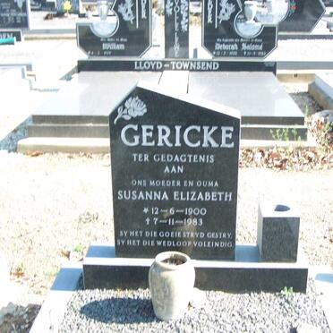 GERICKE Susanna Elizabeth 1900-1983