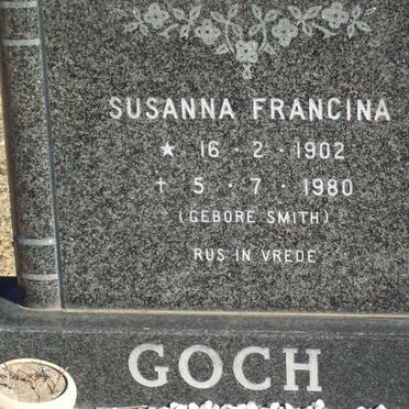 GOCH Susanna Francina nee SMITH 1902-1980