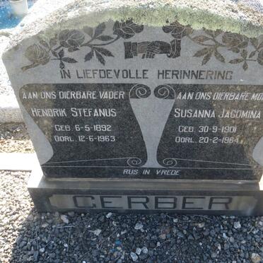 GERBER Hendrik Stefanus 1892-1963 & Susanna Jacomina E. 1901-1964
