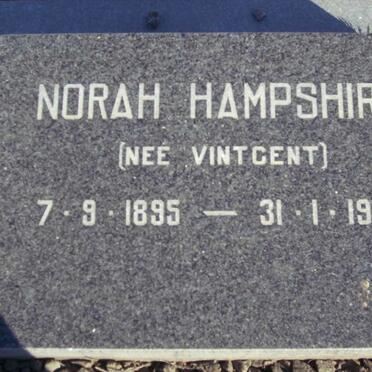 HAMPSHIRE Norah nee VINCENT 1895-1980