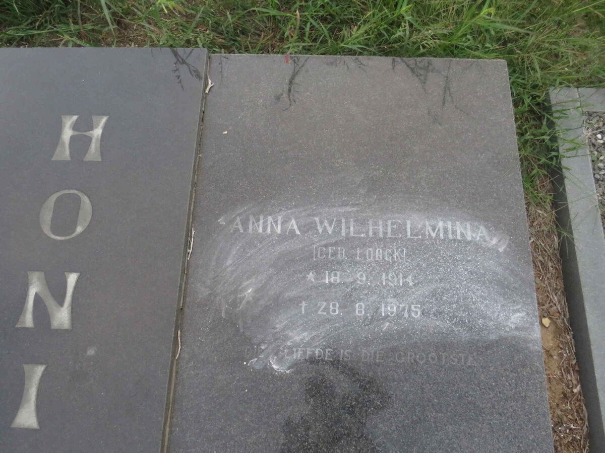 HONIBALL Thomas Edward 1901-1974 & Anna Wilhelmina LOOCK 1914-1975 _2