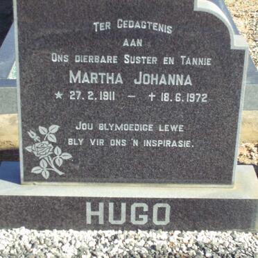 HUGO Martha Johanna 1911-1972
