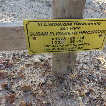 HENDRICKS Susan Elizabeth 1928-2020