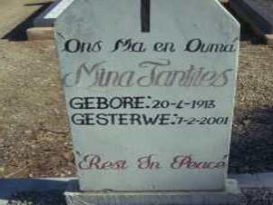 JANTJIES Mina 1913-2001