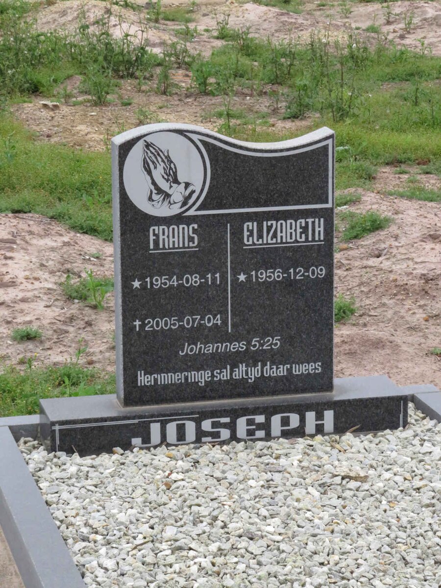 JOSEPH Frans 1954-2005 & Elizabeth 1956-