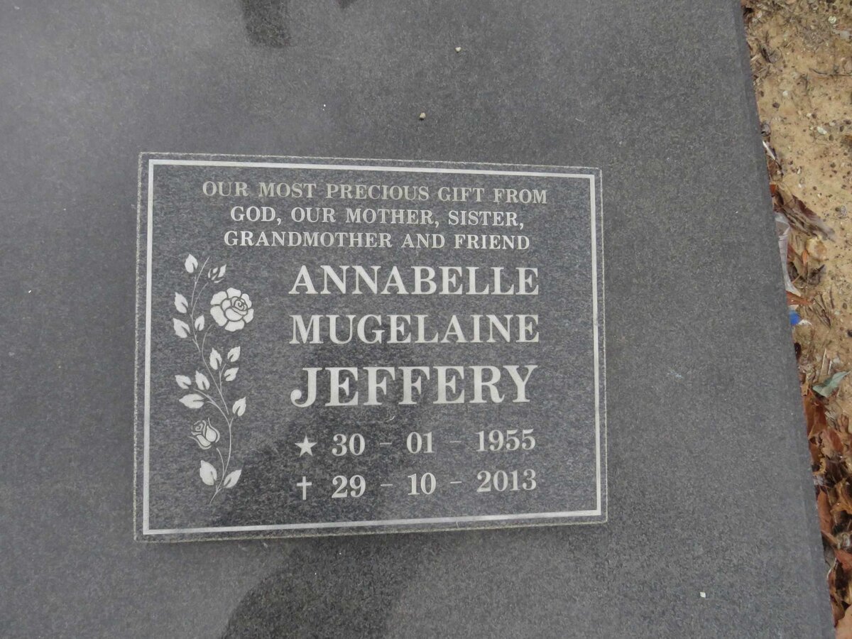 JEFFERY Annabelle Mugelaine 1955-2013