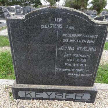 KEYSER Johanna Wilhelmina nee OOSTHUIZEN 1901-1964