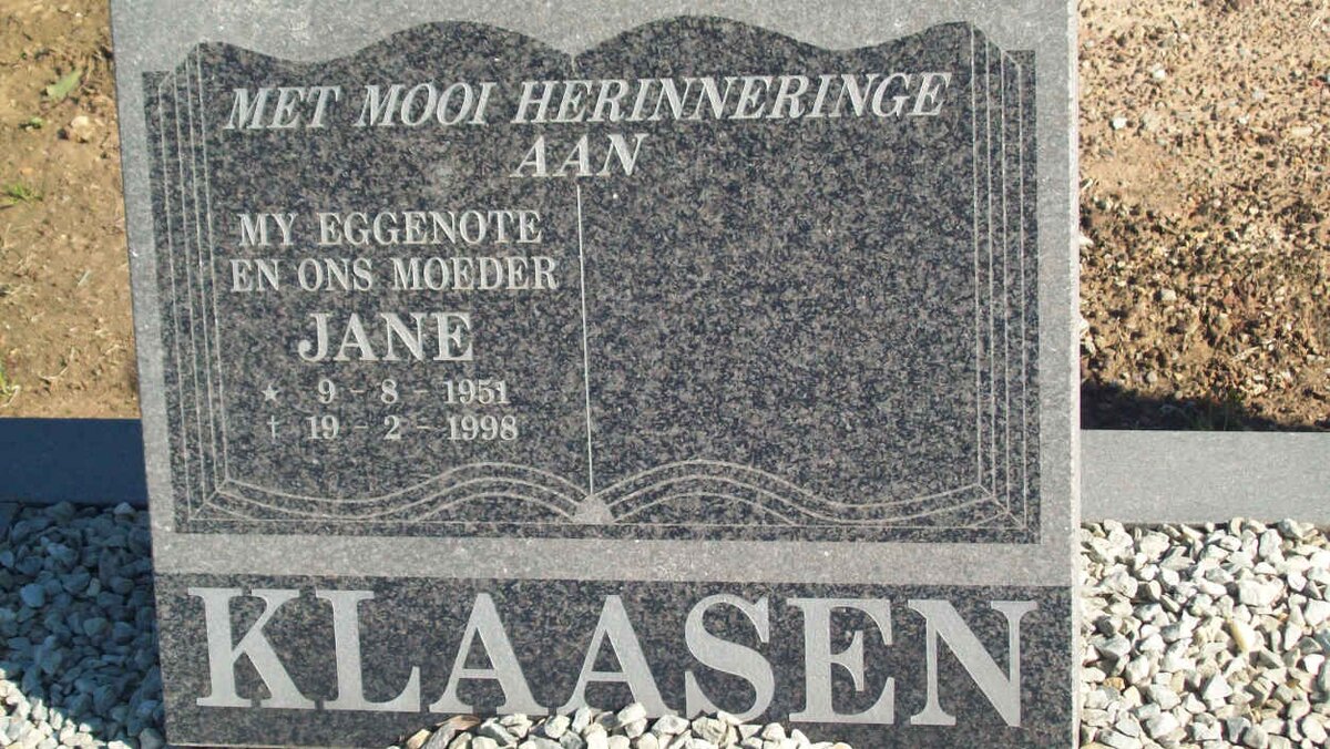KLAASEN Jane 1951-1998