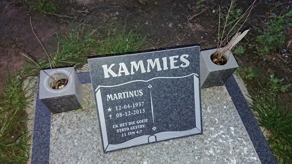 KAMMIES Martinus 1937-2013