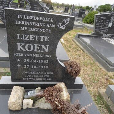 KOEN Lizette nee VAN NIEKERK 1962-2019