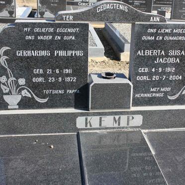 KEMP Gerhardus Philippus 1911-1972 &amp; Alberta Susanna Jacoba 1912-2004