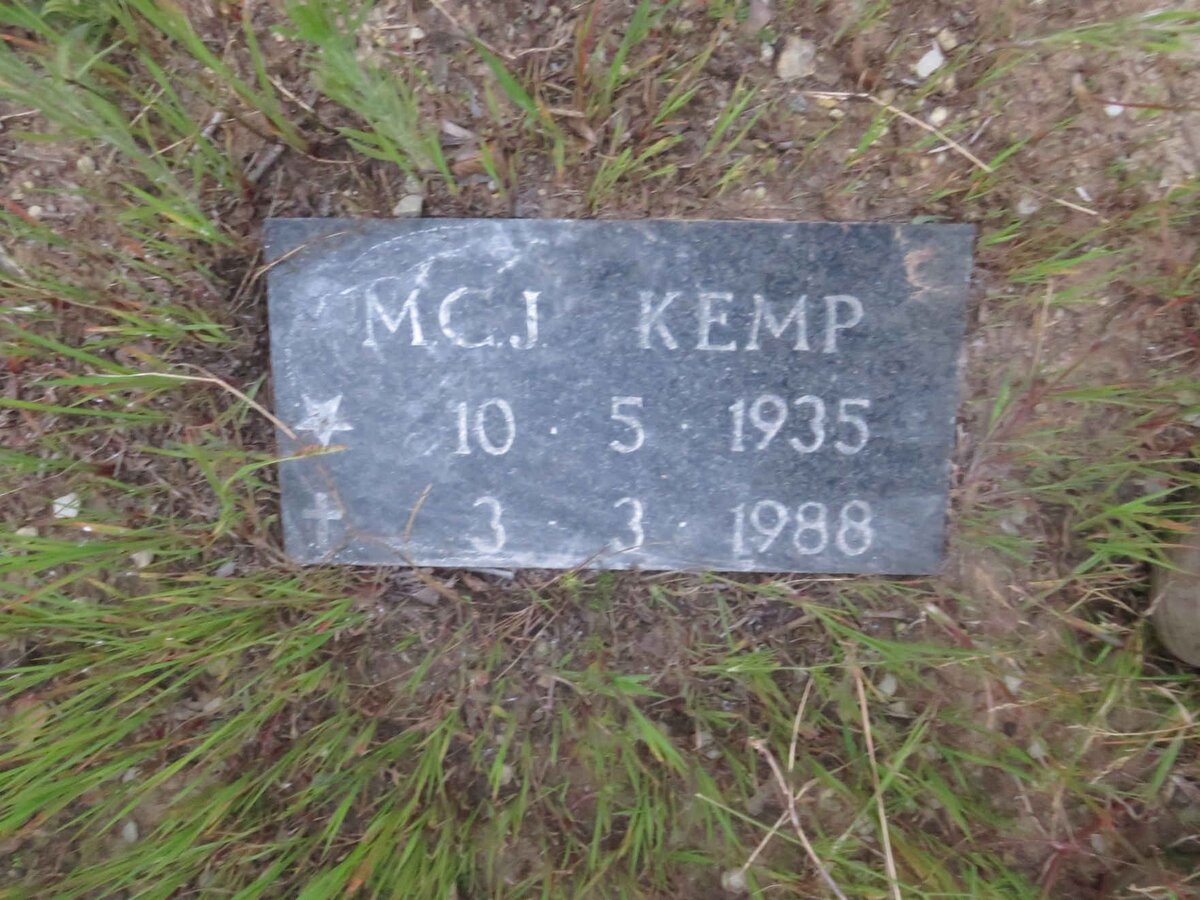 KEMP M.C.J. 1935-1988