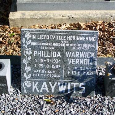 KAYWITS Phillida 1934-1997 :: KAYWITS Warwick Vernon 1961-2007