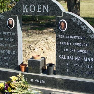 KOEN Petrus Jacobus 1904-1982 &amp; Salomina Maria 1914-1981
