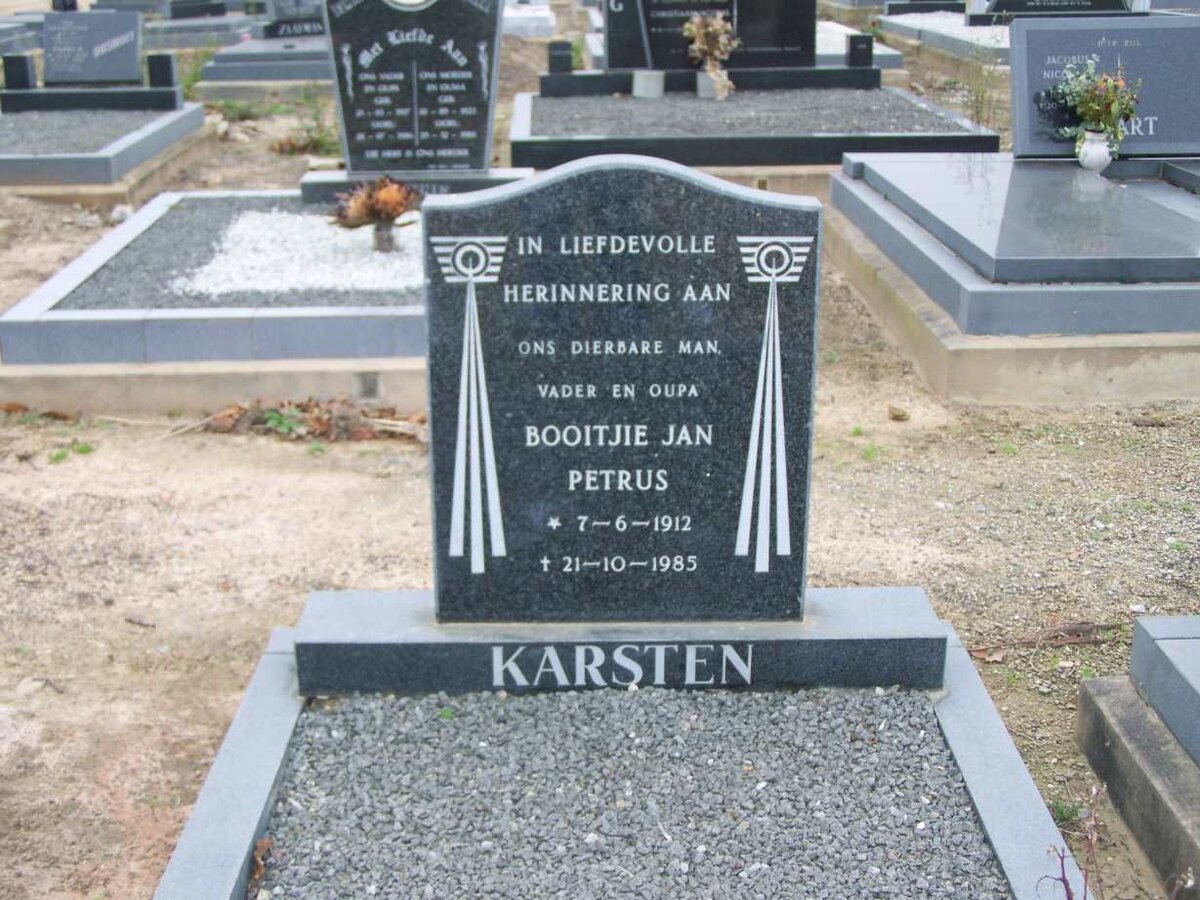 KARSTEN Booitjie Jan Petrus 1912-1985
