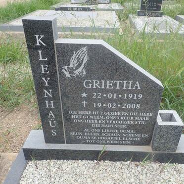KLEYNHAUS Grietha 1919-2008