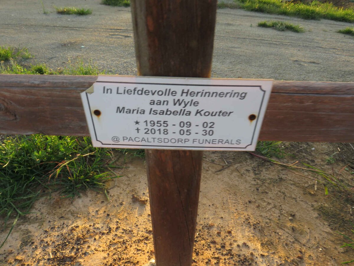 KOUTER Maria Isabella 1955-2018