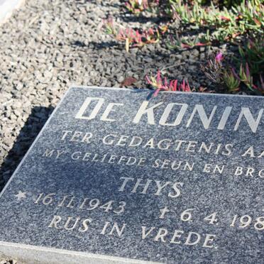 KONING Thys, de 1943-1985