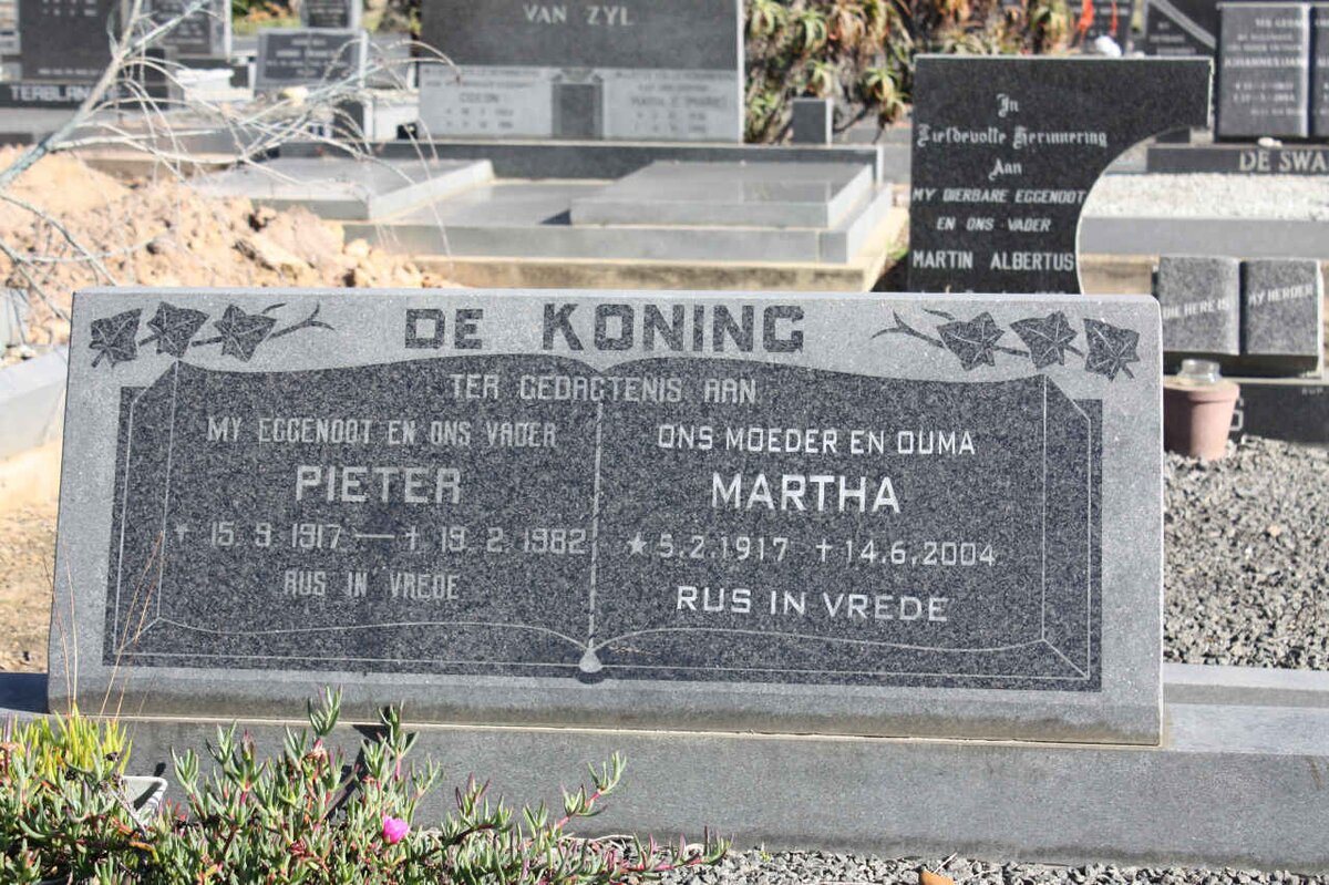 KONING Pieter, de 1917-1982 &amp; Martha 1917-2004