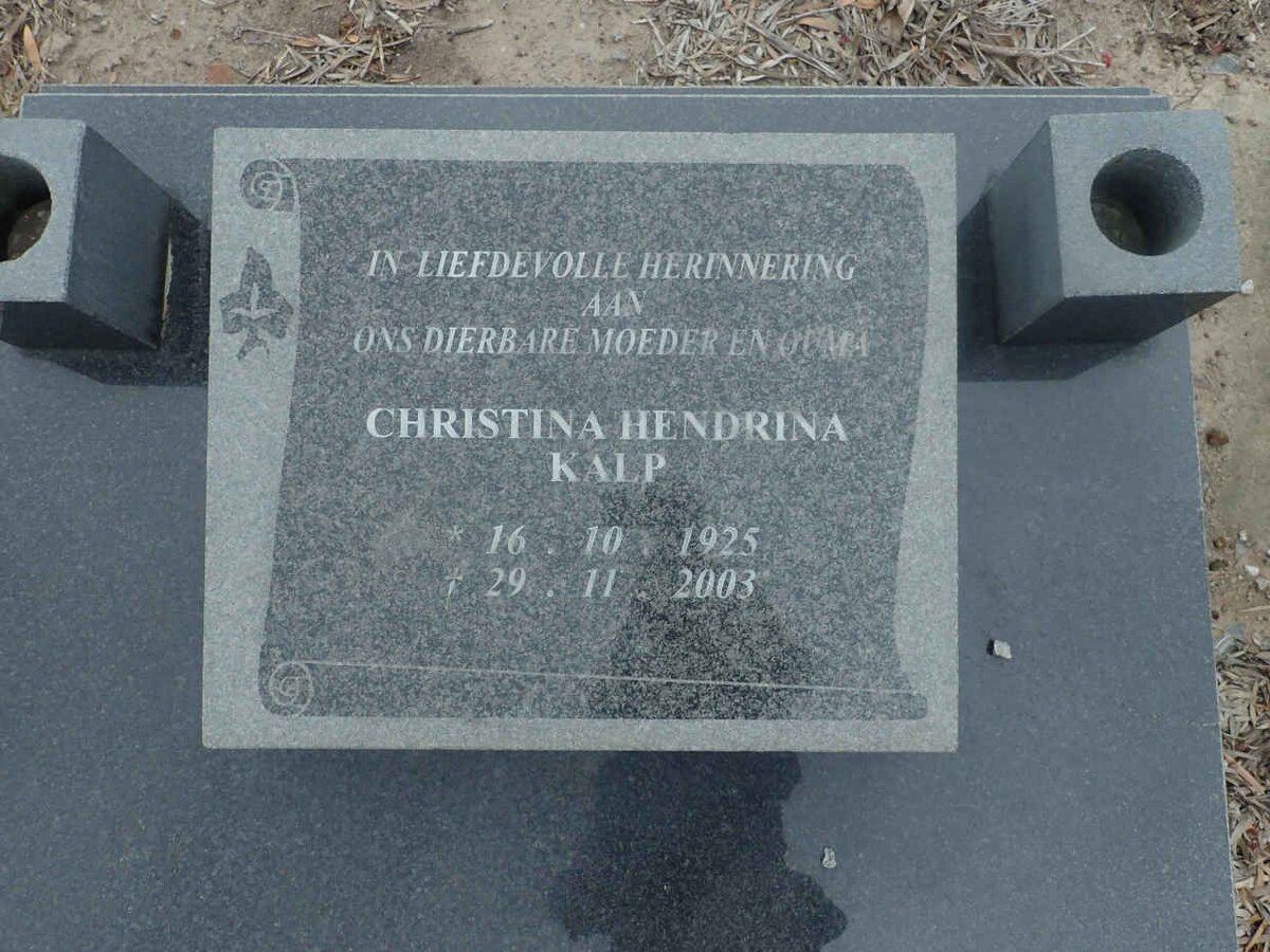 KALP Christina Hendrina 1925-2003