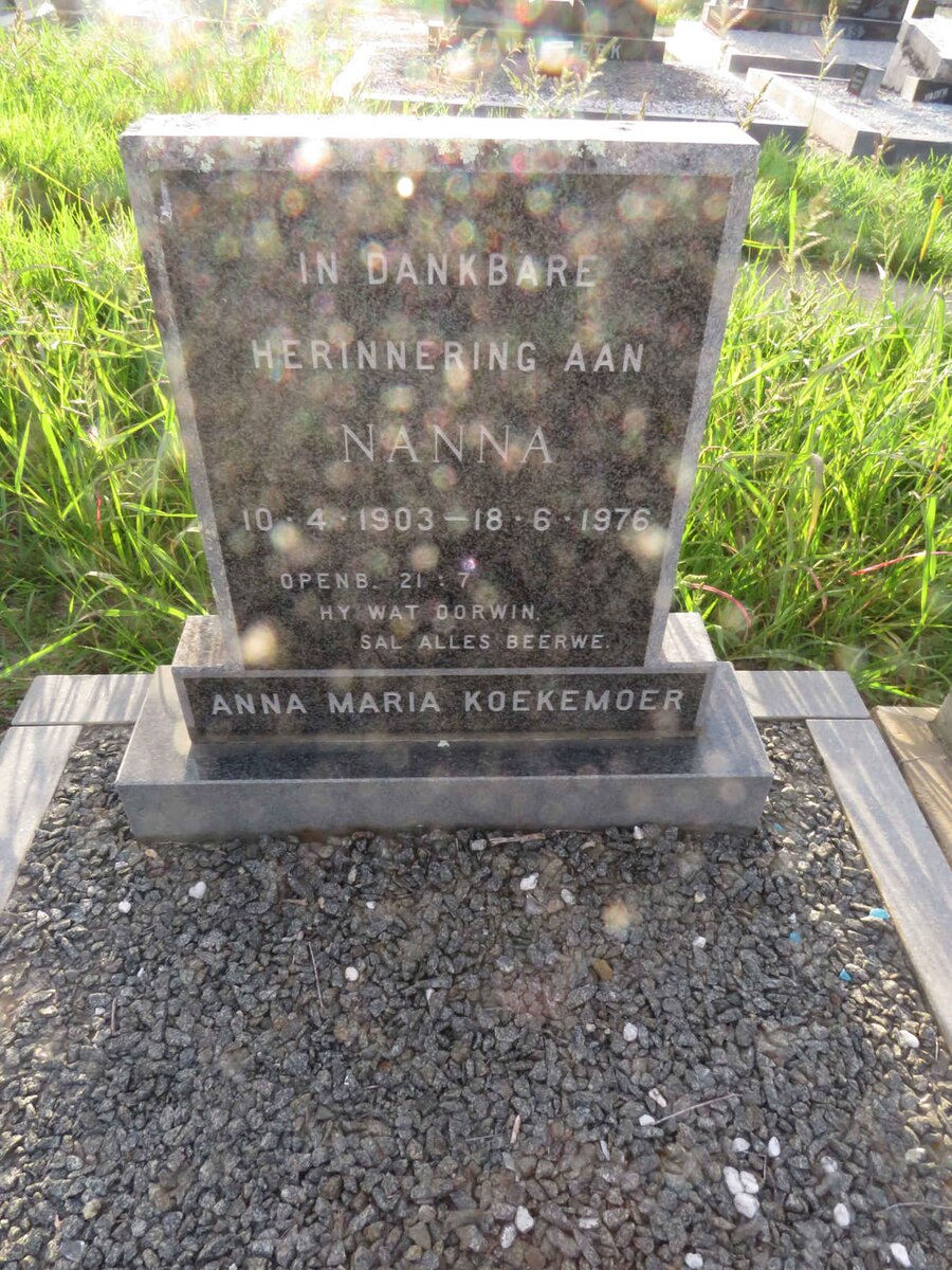 KOEKEMOER Anna Maria 1903-1976