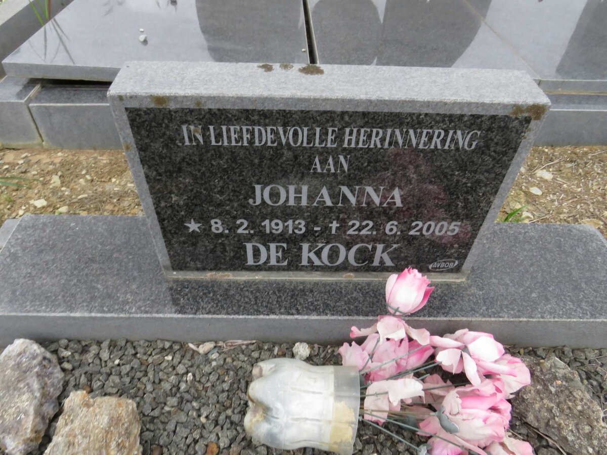 KOCK Johanna, de 1913-2005