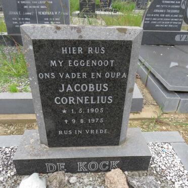 KOCK Jacobus Cornelius, de 1905-1975