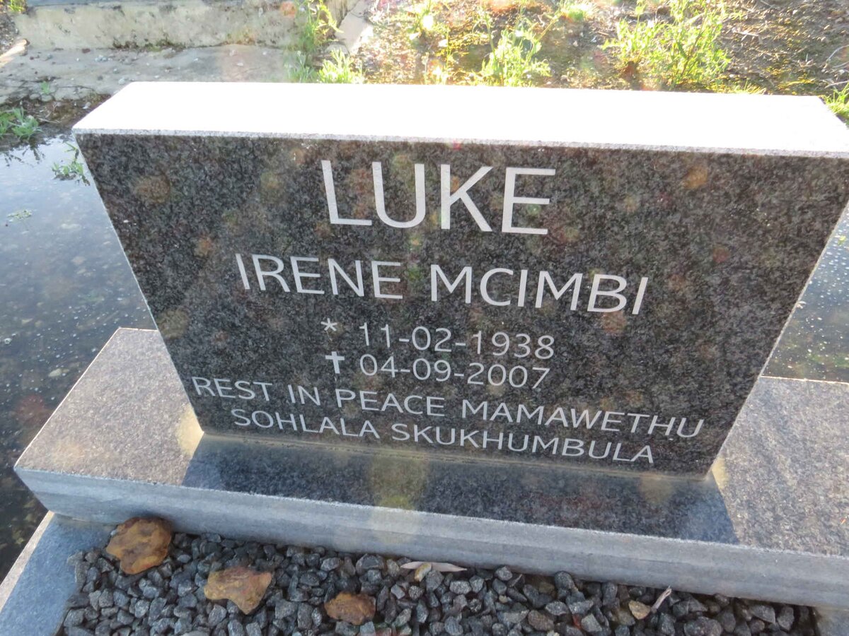 LUKE Irene Mcimbi 1938-2007