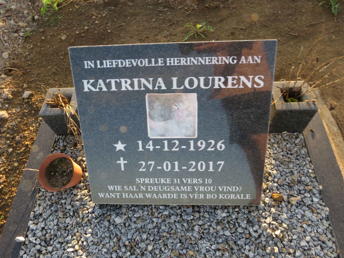 LOURENS Katrina 1926-2017