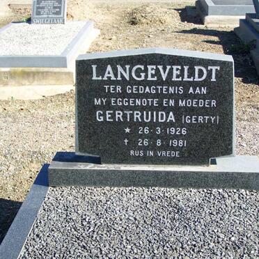 LANGEVELDT Gertruida 1926-1981