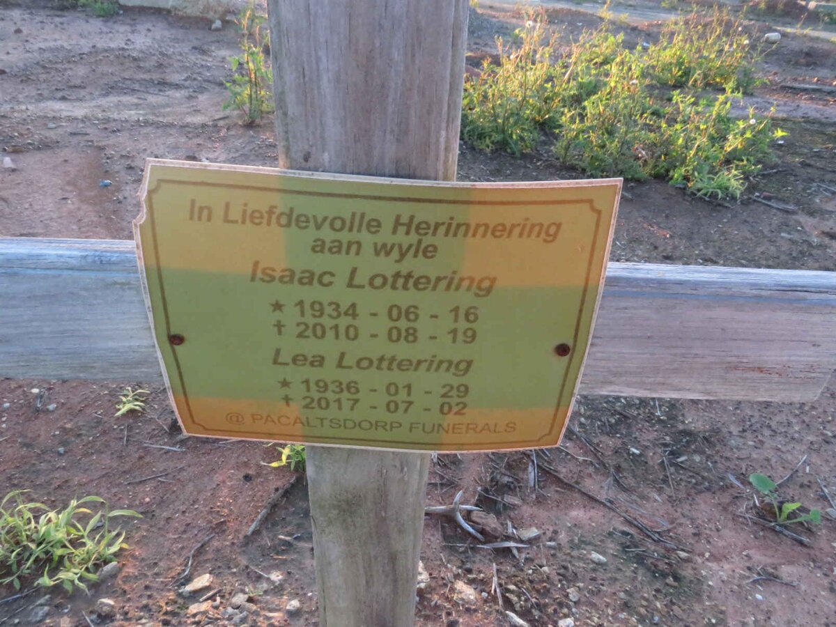 LOTTERING Isaac 1934-2010 & Lea 1936-2017