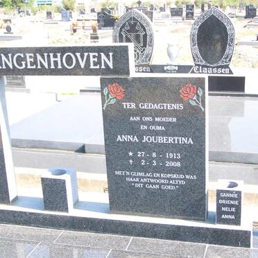 LANGENHOVEN Hendrik Willem 1913-1984 &amp; Anna Joubertina 1913-2008