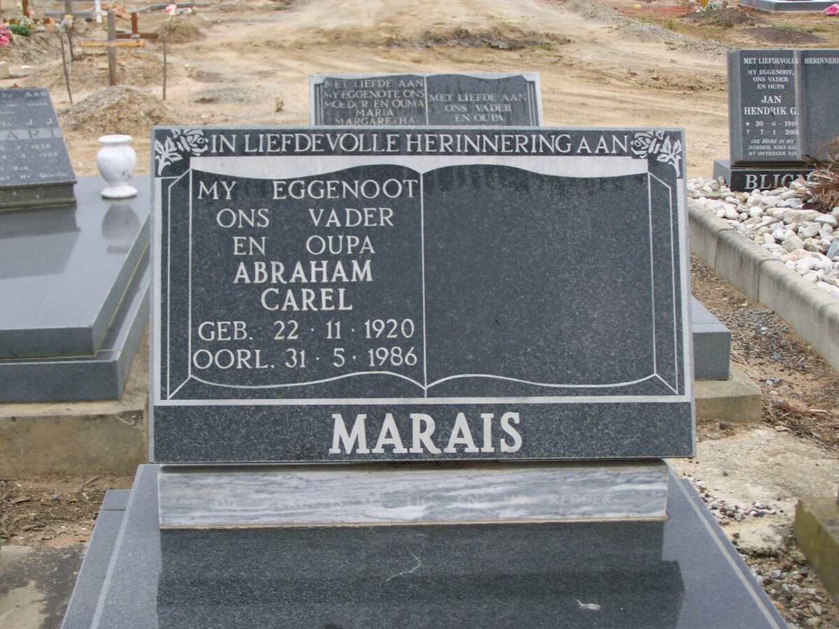 MARAIS Abraham Carel 1920-1986