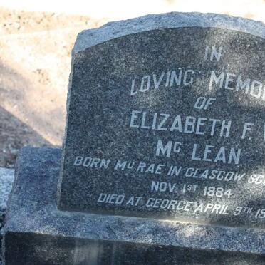 McLEAN Elizabeth F.W. 1884-1962
